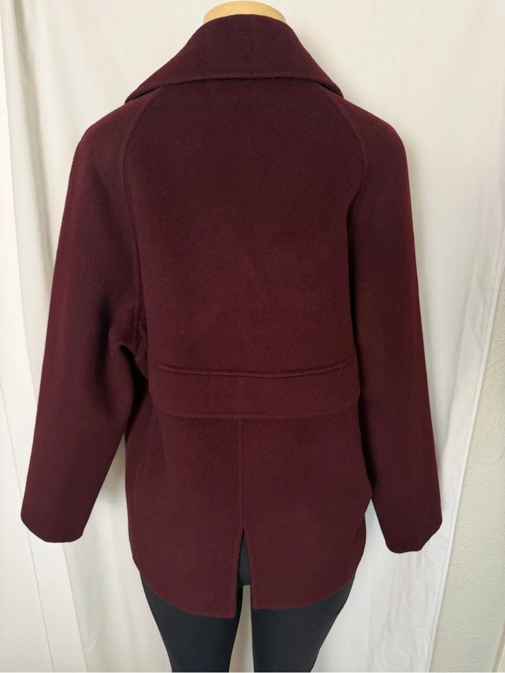 Belle & Bloom I'm Yours Wool Blend Peacoat Burgundy Small
